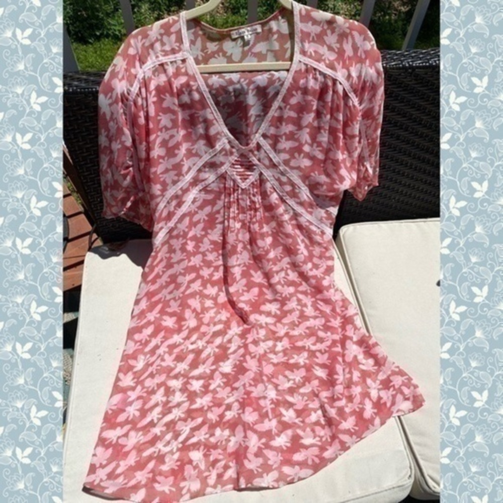 SUPER SHEER COVERUP SLIP SUMMER DRESS S
